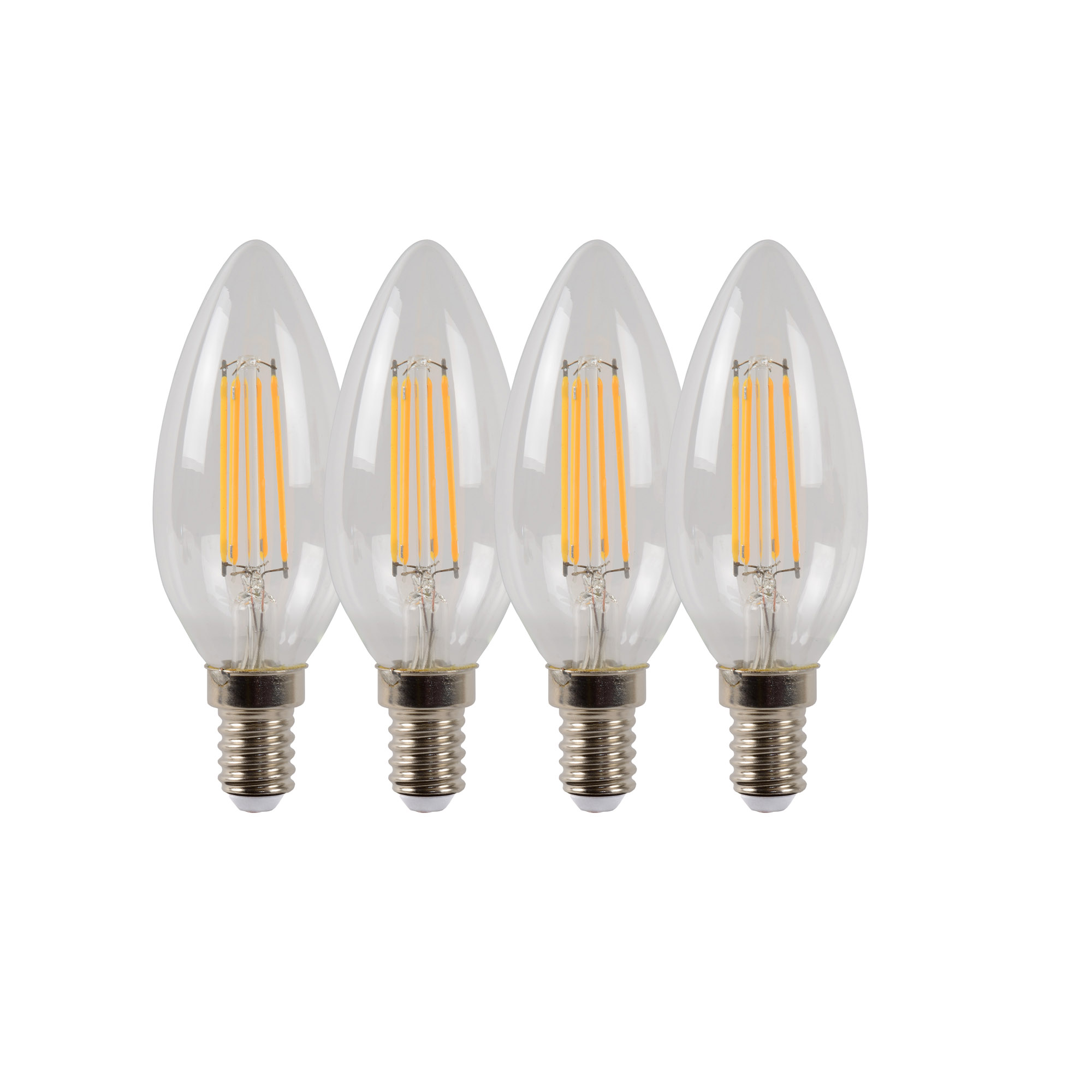 Lucide Led Bulb Filament Lamp Ø3,5Cm Led Dimbaar E14 4X4W 2700K