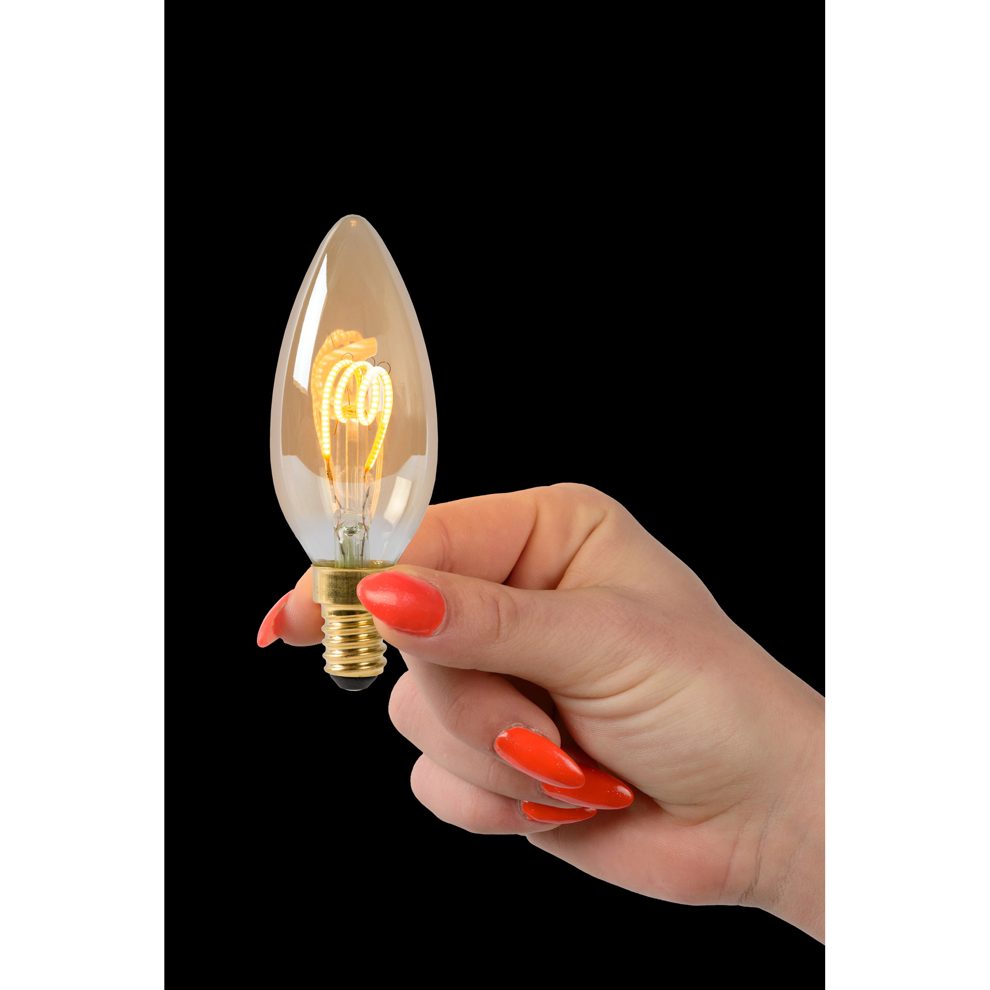 Lucide Led Bulb Filament Lamp Led Dimbaar E14 Amber Light Unit