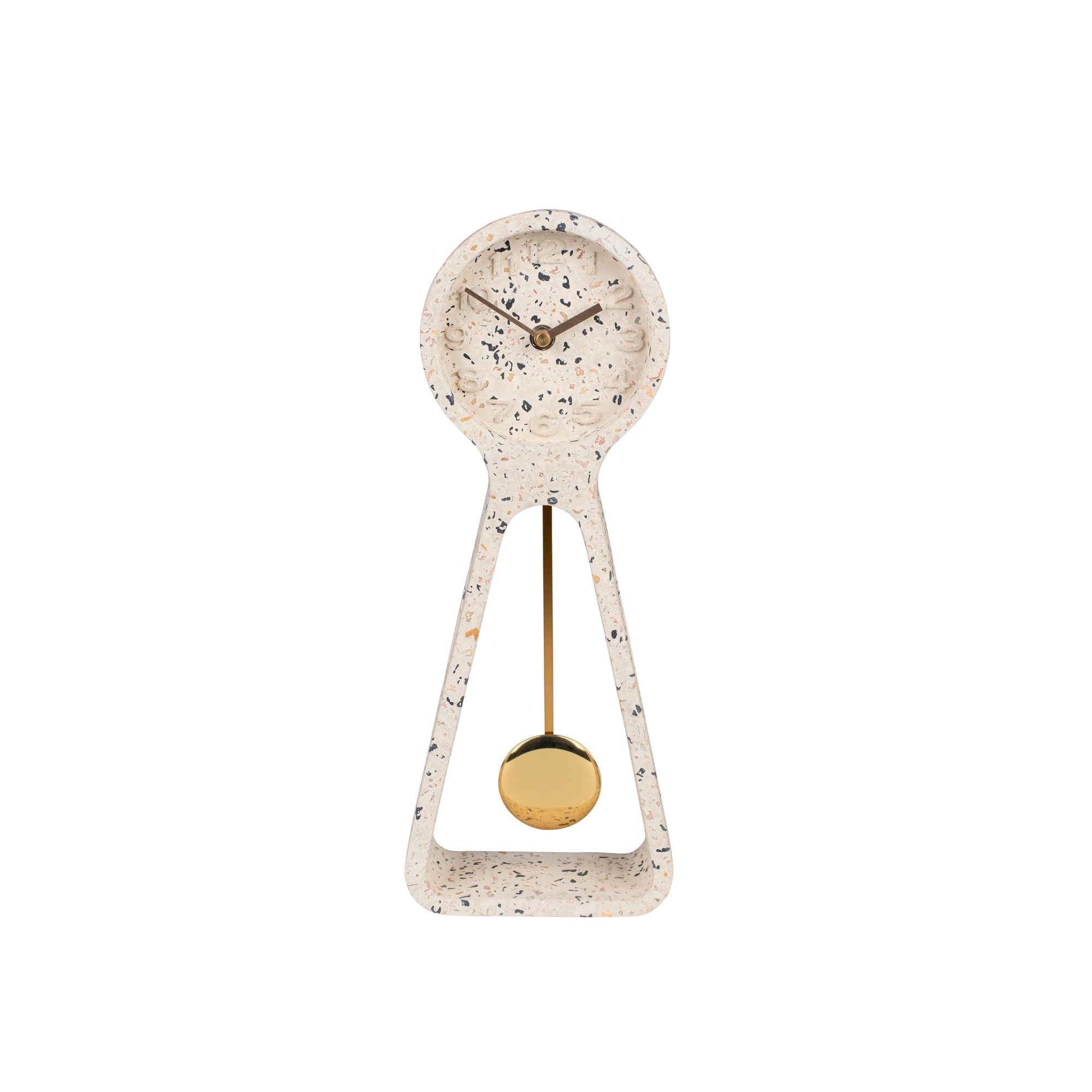 Clock Pendulum Time Terrazzo White - Unit